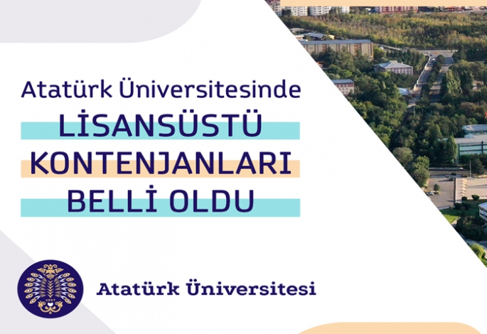 Atatürk Üniversitesinde Lisansüstü kontenjanlar açıklandı