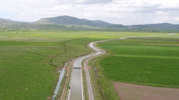 Erzurum’da 340 bin 290 dekar arazi sulanmaya başladı